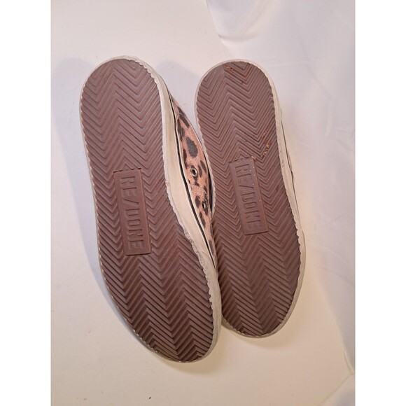 Re/Done Faded Leopard Print Low Top Skate Sneakers Lace Ups Size 38 EU/7.5 US - Picture 6 of 8